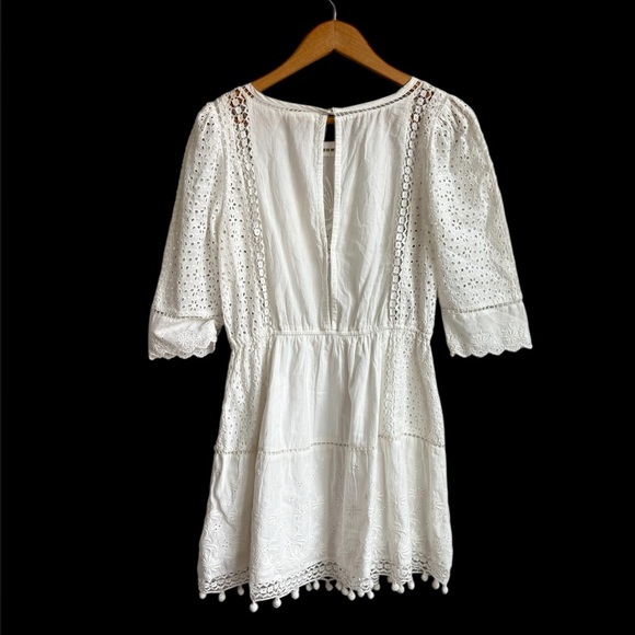 LoveShackFancy Novalie Floral Eyelet Lace Mini Dress Size Medium NEW - Picture 9 of 12